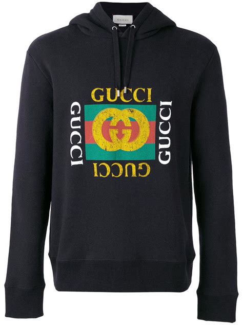 black gucci sweatshirt red and white lightning|farfetch Gucci hoodie.